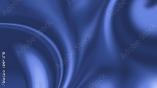 Abstract Blue Satin Fabric Background with Soft Flowing Waves