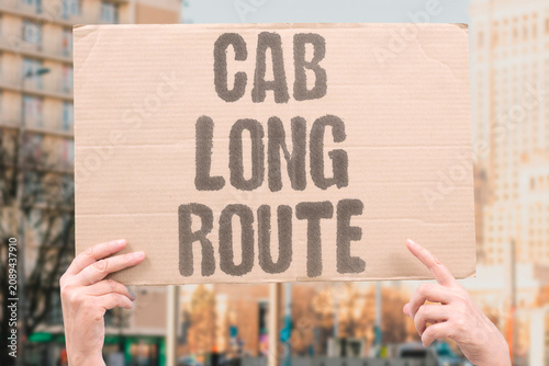 Картината върху платно "Cab long route" Driver took unnecessary detour