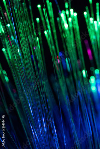 Glowing Fiber Optic Data Streams Abstract Futuristic Technology Background
