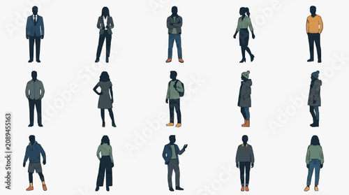 Konstfotografi Diverse Urban Professionals in Casual Attire.