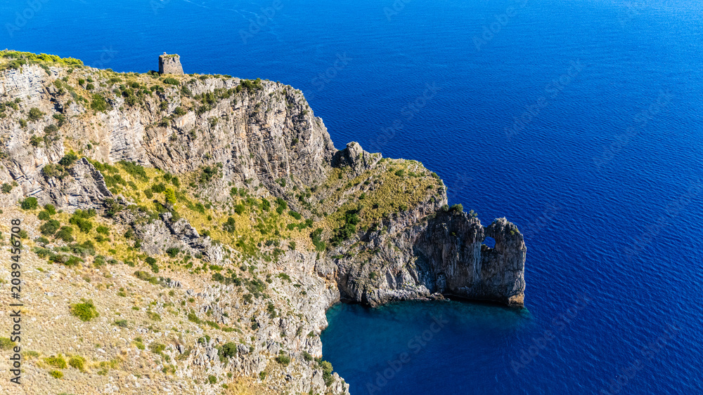Obraz premium Marvelous summer seascape at Palinuro, in the Cilento region. Province of Salerno, Campania, Italy.