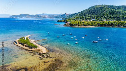 Beautiful mediterranean landscape at Punta Licosa, near Castellabate in the Cilento region. Province of Salerno, Campania, Italy.