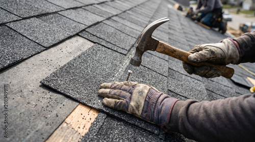 hand with roof