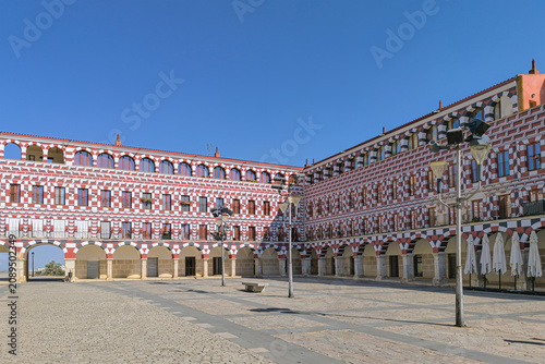 Plaza Alta square in old town of Badajoz, Extremadura, Spain, Europe