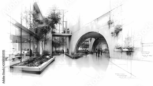 Crisp Charcoal Building Sketch Rich Graphite Shading