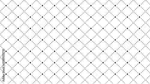 Foto クラブのアイコンと点線が交差するウォーターマーク用背景パターンイラスト