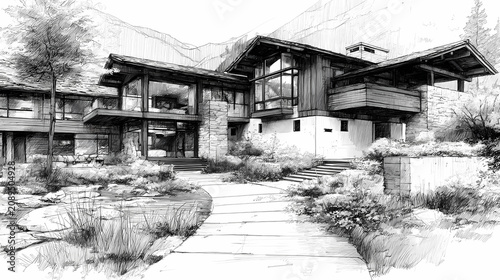 Elegant Pencil Architecture Study Urban Building Study