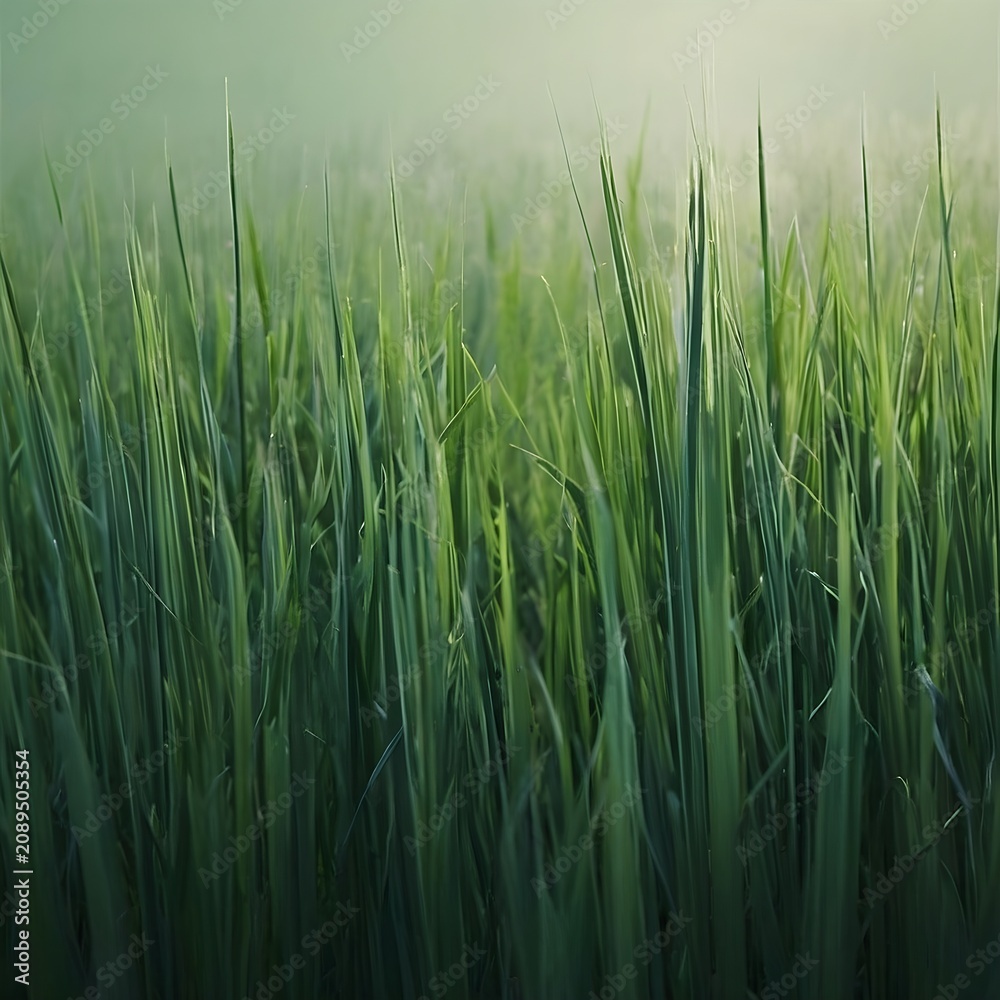 Obraz premium soft green gradient with subtle texture, minimal design, large empty space for text, environmental theme