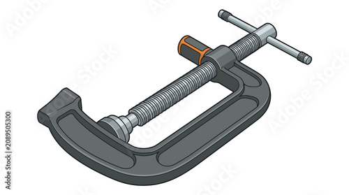 Fotografi C-clamp tool for gripping objects.
