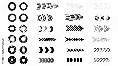 Black and White Vector Icon Set with Business Web Symbols Hand Drawn Design Elements and Internet Concept Signs