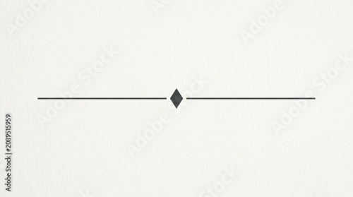 Minimalist Graphic of Two Parallel Lines With Diamond