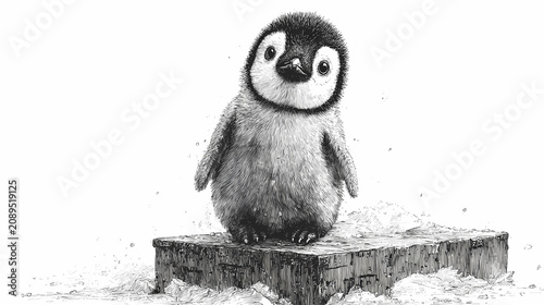 Intricate Wildlife Pencil Drawing Monochrome Wildlife Study