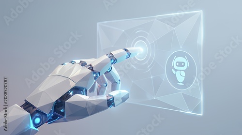 Quantum Touch: AI-Enhanced Robotic Hand Interacting with Holographic Interface