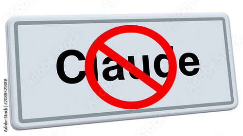 Text on white sign with red forbidden or no symbol, indicating a restriction, prohibition, or cancel of an idea or concept, isolated on white