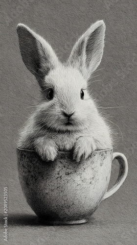 Elegant Wildlife Pencil Drawing Nature Fine Art