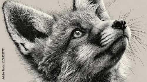 Precise Pencil Sketch Art Charcoal Nature Scene
