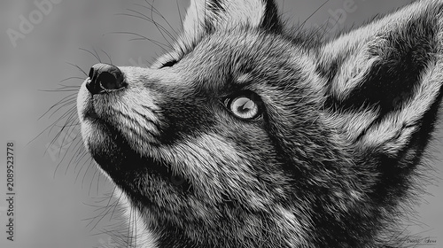 Precise Pencil Sketch Art Monochrome Wildlife Study