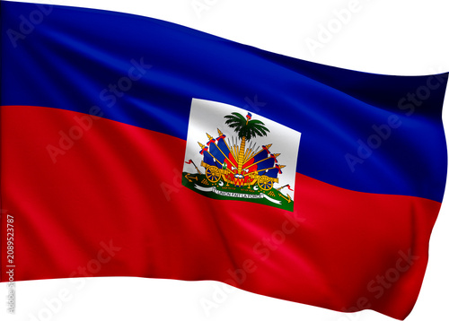Haiti Flag PNG with Transparent Background, Waving National Flag of Haiti, Haiti Country Symbol for Travel, Geography, Culture and International Design