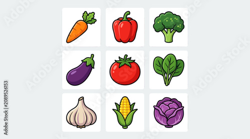 Quadro su tela Assorted vegetables collection