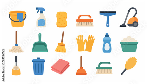 Konstfotografi Cleaning supplies and tools.
