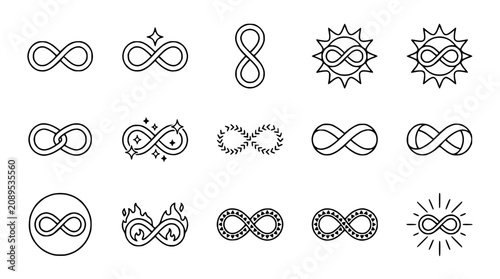Foto Infinity Symbol Collection: Modern & Stylized Designs