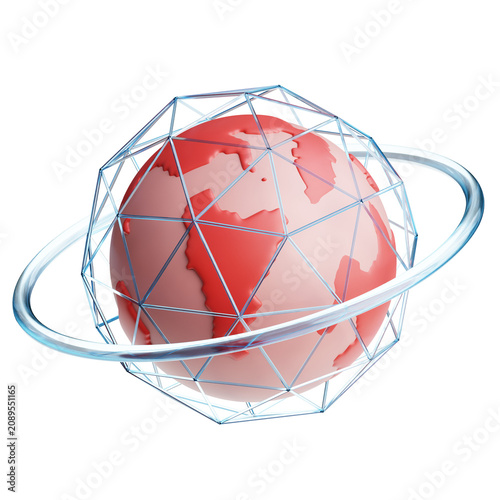 3D Global Digital Network With Orbital Ring