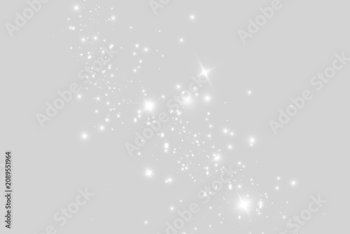 Cuadro en lienzo White sparks and golden stars glitter special light effect