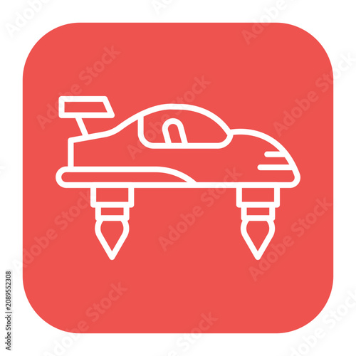 Quadro su tela Flying Car Icon