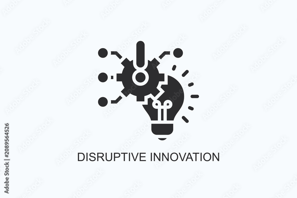 Fototapeta premium Disruptive Innovation Icon Or Logo Isolated Vector Illustration
