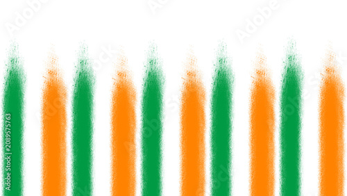 Ireland Flag Vertical Brush Pattern PNG Transparent, Irish Tricolor Spray Paint Texture