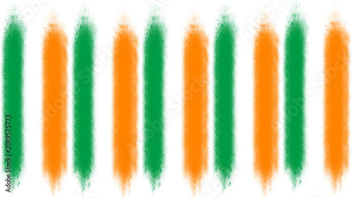 Ireland Flag Vertical Spray Paint PNG Transparent, Irish Green White Orange Grunge Airbrush Background