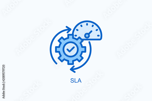 Sla Icon Or Logo Isolated Vector Illustration