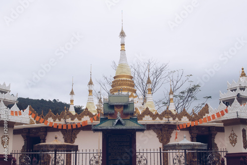 Pagoda in Shan Temple, Wat Fah Wiang In Wianghaeng Chiangmai ThailandPagoda in Shan Temple, Wat Fah Wiang In Wianghaeng Chiangmai Thailand