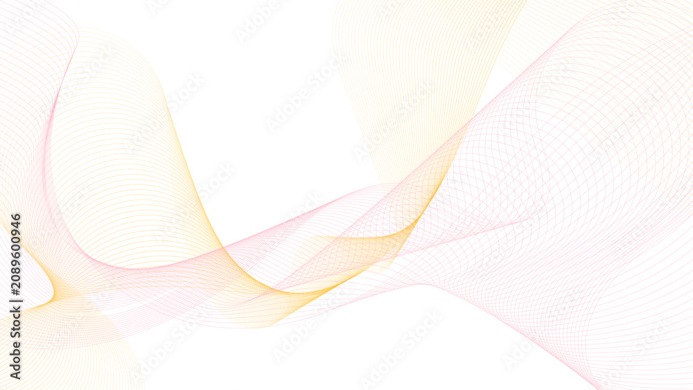 Fototapeta premium Clean abstract flowing wave line composition for corporate banners. Futuristic digital wave line network for tech data visualization