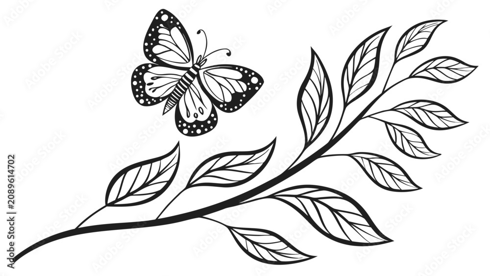 Fototapeta premium Minimal leaf logo design featuring modern aesthetics, natural beauty, and timeless brand recognition.