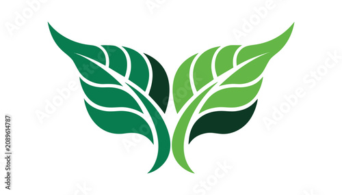 Foto Fresh green leaf emblem symbolizing growth, balance, nutrition, and ecological responsibility concepts