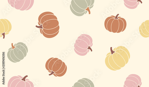 Pumpkin pattern background vector design