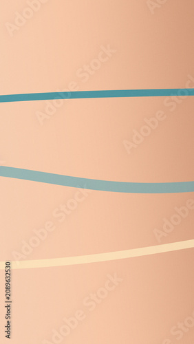 Minimal abstract design with teal and peach stripes on a soft background, calm and modern mood?ideal for design mockups, headers, and copy space.