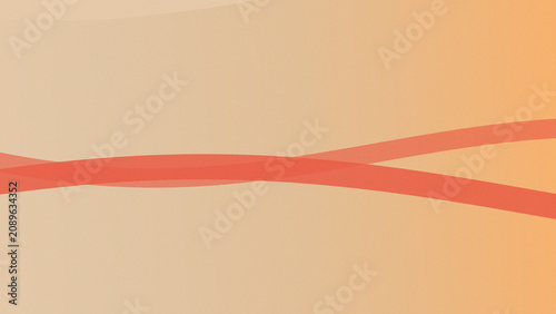 Tableau sur toile Abstract wavy ribbon shapes flow in warm peach and coral tones, creating a smooth modern backdrop with calm energy and plenty of space for text