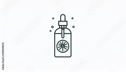 Minimalist dropper bottle line design