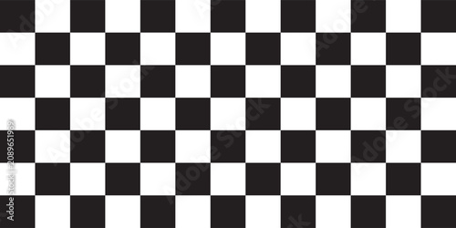 Black and white chess pattern. Checkerboard seamless vector illustration. Abstract checkered checkerboard for game. Grid geometric square shape. Race flag.