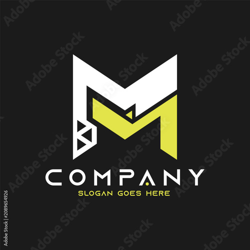 Letter M Modern Logo Design, M Geometric Monogram for Business Brand Identity