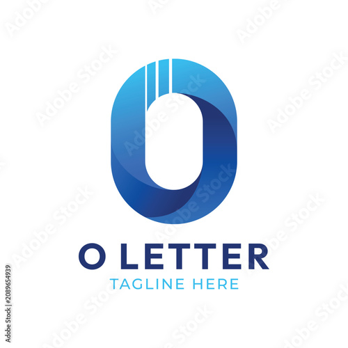 Letter O Business Logo Design, O Blue Gradient Monogram for Modern Brand Identity