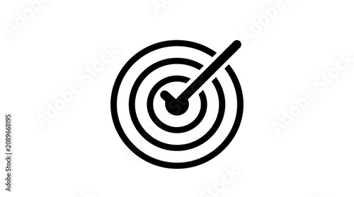 Foto A simple illustration of a target with a checkmark hit in the center