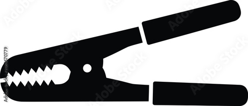 Silhouette vector battery jumper cable clip for automotive repair design