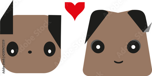 Canvastavla Web cats and dogs squar vierkant