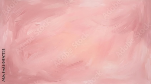 Elegant Soft Pink Abstract Oil Painting Texture Background with Visible Brushstrokes and Glow