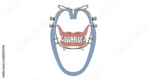 Orthodontic Headgear Device Providing External Jaw Alignment Support for Dental Correction and Facial Symmetry Treatment