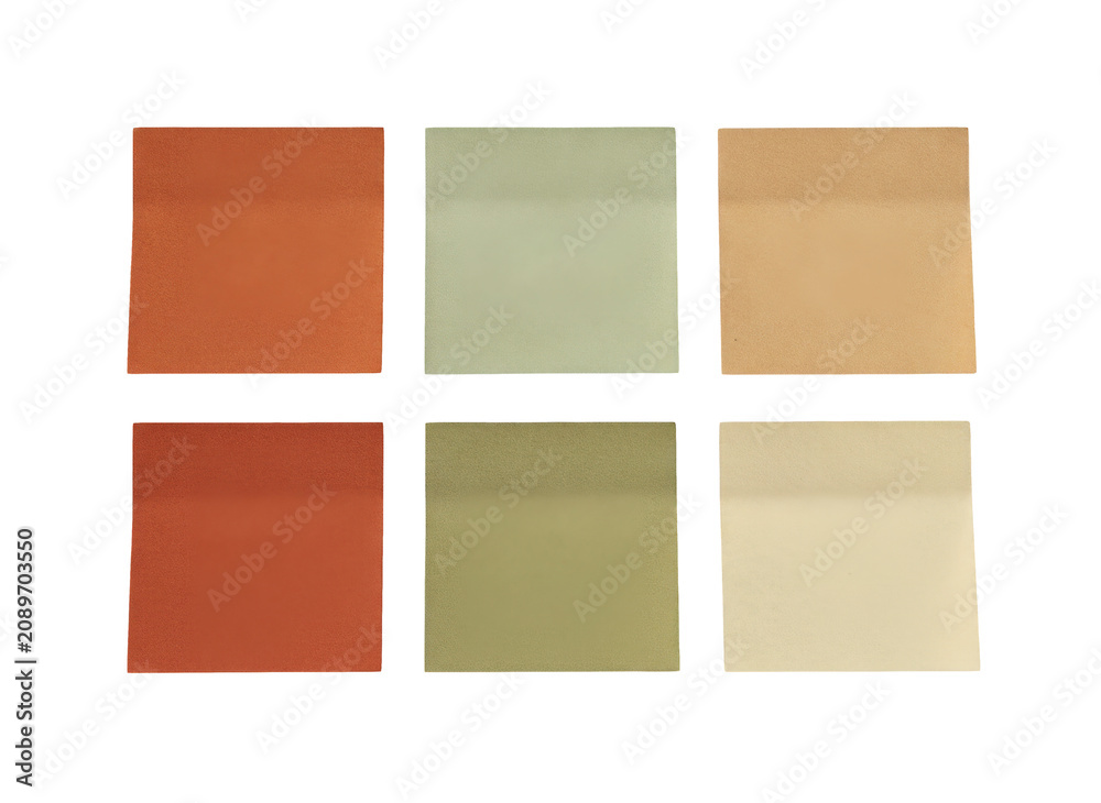 Fototapeta premium Four colorful flat square buttons in a grid layout