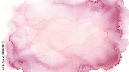 Soft Pink and Magenta Abstract Watercolor Splash Background with Gradient Texture and White Border
